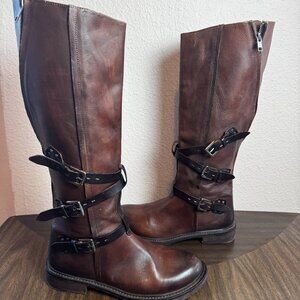 VINTAGE FOUNDRY CO Women's Jenny Riding Leather Boot Cognac US 9 M/EU40
